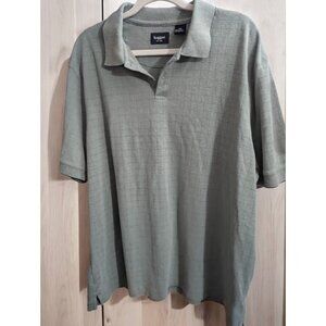 Haggar Big Tall Plus Size XXL 2x Mens Green Short Sleeve Polo Shirt Short Sleeve
